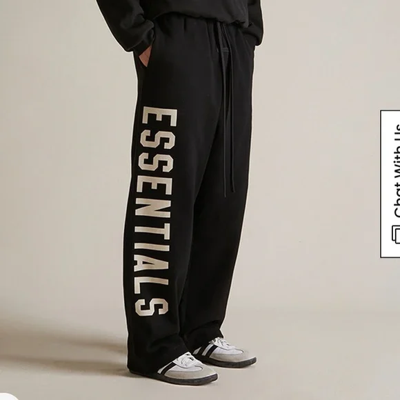 Essentials Black Men's Pants